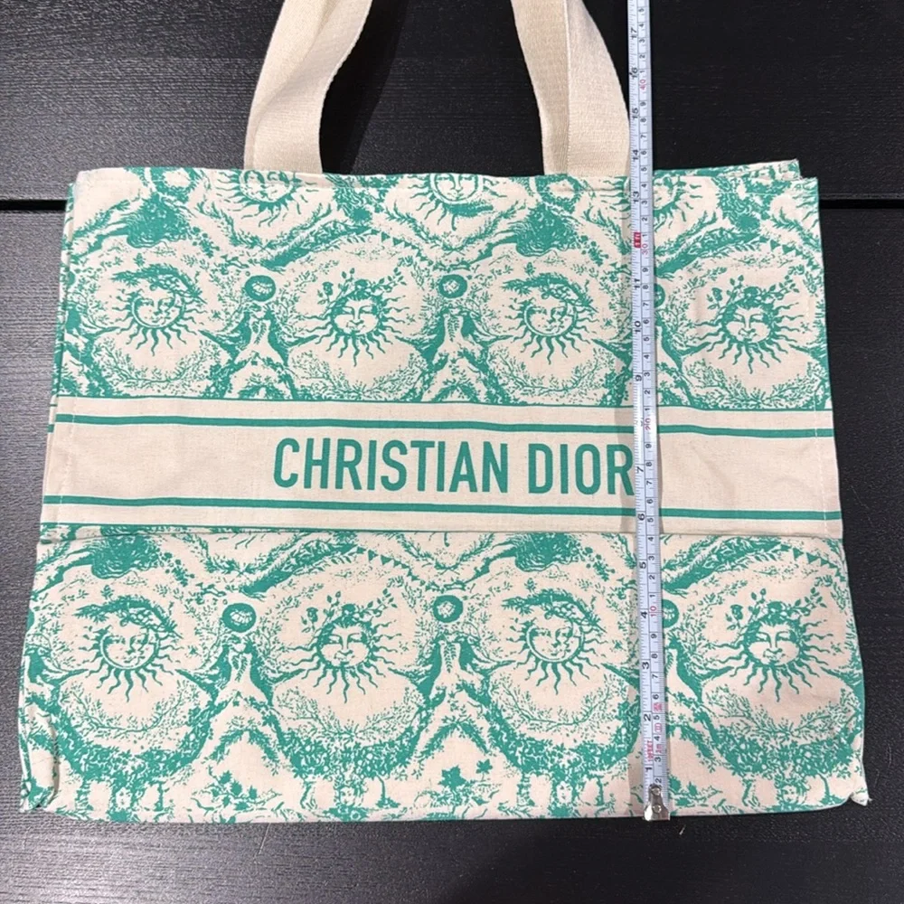 Dior Canvas Dioriviera Christian Dior Aquamarina Toile de Jouy Soleil Tote Bag